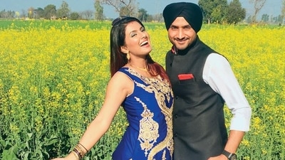 Harbhajan Singh with wife Geeta Basra. Harbhajan Singh with wife Geeta Basra.
