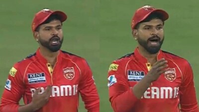 Shreyas Iyer was not happy with the umpire not consulting him for the DRS call Shreyas Iyer was not happy with the umpire not consulting him for the DRS call