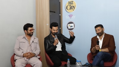 The cast of Jaat at HT City Stars In The City.