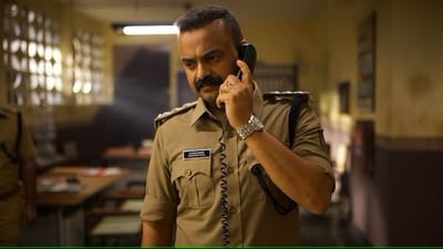 Kunchacko Boban in a still from Officer Form Duty. Kunchacko Boban in a still from Officer Form Duty.