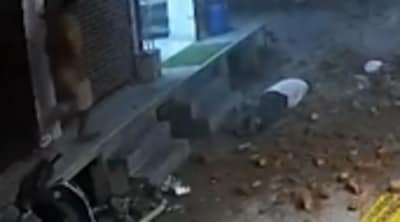 A man died after a wall collapsed and the debris fell on him in Delhi's Madhu Vihar during the dust storm (PTI) A man died after a wall collapsed and the debris fell on him in Delhi's Madhu Vihar during the dust storm (PTI)