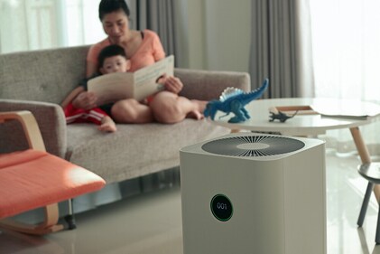 Families are at ease with an air purifier cleaning the indoor air. (Shutterstock) Families are at ease with an air purifier cleaning the indoor air. (Shutterstock)