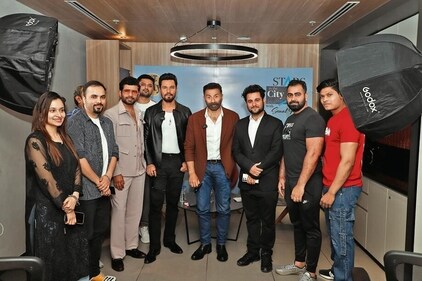The cast of Jaat with the winners of the SITC contest. The cast of Jaat with the winners of the SITC contest.