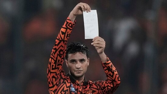 Abhishek Sharma slammed 141 runs against Punjab Kings. (AP Image)