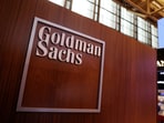 The logo for Goldman Sachs is seen.
