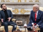 In a surprising Oval Office moment, former President Donald Trump was overheard on a hot mic in a controversial conversation with El Salvador’s President Nayib Bukele. 
Photographer: Ken Cedeno/UPI/Bloomberg