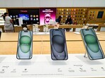 Apple iPhones are displayed in a store in Washington DC, United States. Apple iPhones are displayed in a store in Washington DC, United States.