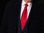 US President Donald Trump arrives at the White House in Washington, DC, on April 13, 2025. Trump returns from a weekend at Mar-a-Lago. 