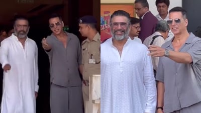 Akshay Kumar and R Madhavan head out of Mumbai to promote their upcoming film Kesari Chapter 2. Akshay Kumar and R Madhavan head out of Mumbai to promote their upcoming film Kesari Chapter 2.