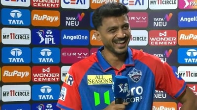 Axar Patel didn't dwell too much on the result after DC lost to MI. (X Image) Axar Patel didn't dwell too much on the result after DC lost to MI. (X Image)
