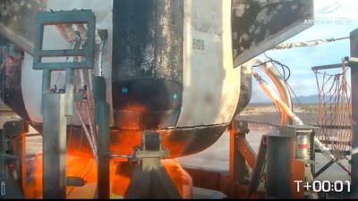 Before the launch, Jeff Bezos told the crew: “I am so excited for you. When you get back, I can't wait to hear how it changed you. See you soon. God speed."This image was taken from video provided by Blue Origin shows the New Shepard rocket about to blast off in West Texas, Monday, April 14, 2025. (Blue Origin via AP) (AP) Before the launch, Jeff Bezos told the crew: “I am so excited for you. When you get back, I can't wait to hear how it changed you. See you soon. God speed."This image was taken from video provided by Blue Origin shows the New Shepard rocket about to blast off in West Texas, Monday, April 14, 2025. (Blue Origin via AP) (AP)