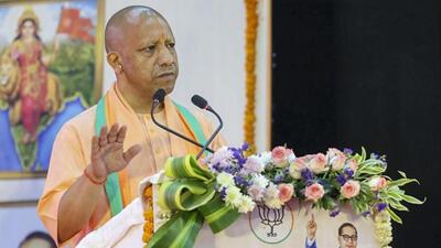 CM Adityanath was addressing an event organised at Ambedkar Mahasabha campus. (PTI photo) CM Adityanath was addressing an event organised at Ambedkar Mahasabha campus. (PTI photo)