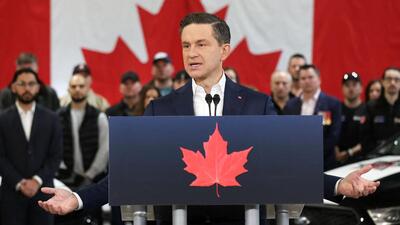 Canadian Conservative leader Pierre Poilievre speaks during a campaign event on April 12 in Ottawa. (AFP) Canadian Conservative leader Pierre Poilievre speaks during a campaign event on April 12 in Ottawa. (AFP)