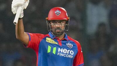 Delhi Capitals’ Karun Nair scored a stunning 89 off 40 balls against Mumbai Indians on his comeback in the IPL. (PTI) Delhi Capitals’ Karun Nair scored a stunning 89 off 40 balls against Mumbai Indians on his comeback in the IPL. (PTI)