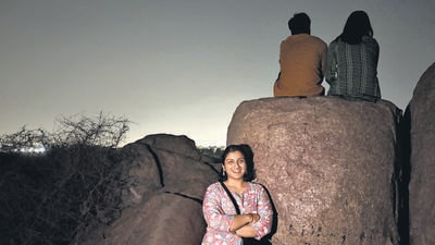 Jaya Sharma in JNU. (HT Photo) Jaya Sharma in JNU. (HT Photo)