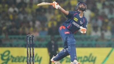 Rishabh Pant hit some form at long last after a dismal start with the bat as an LSG player. However, while he started off briskly, Pant was slowed down by the CSK spinners, as was the case for all LSG batters. He ended up being dimissed in the last over for 63 runs in 49 balls.&nbsp; (PTI)
