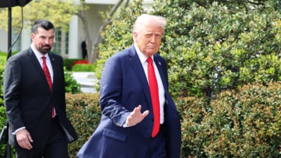 US President Donald Trump and Vice President JD Vance walk to welcome the Ohio State University 2025 College Football National Champions, at the White House, in Washington, D.C., U.S., April 14, 2025. (Reuters) US President Donald Trump and Vice President JD Vance walk to welcome the Ohio State University 2025 College Football National Champions, at the White House, in Washington, D.C., U.S., April 14, 2025. (Reuters)