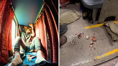 Victor Blaho shares glimpses of his 46-hour train journey in India (YouTube/@samesamevic) Victor Blaho shares glimpses of his 46-hour train journey in India (YouTube/@samesamevic)