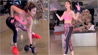 Shilpa Shetty showcases her compound movement workout on Instagram. (Instagram/@theshilpashetty) Shilpa Shetty showcases her compound movement workout on Instagram. (Instagram/@theshilpashetty)