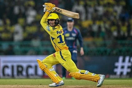 Rachin Ravindra for CSK (AFP) Rachin Ravindra for CSK (AFP)