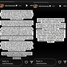 Rida, too, took to her Instagram Stories and penned a note. Rida, too, took to her Instagram Stories and penned a note.