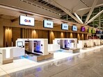 A view of Delhi Airport's Terminal 1 which resume full operations from tomorrow, in New Delhi on Monday.  