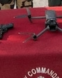 The drone and weapon seized by BSF