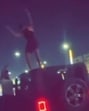 The video shows a man dancing atop the Mahindra Thar car, while four of his friends stand nearby. HT, however, could not verify the authenticity of the video. (HT Photo (video grab)) The video shows a man dancing atop the Mahindra Thar car, while four of his friends stand nearby. HT, however, could not verify the authenticity of the video. (HT Photo (video grab))