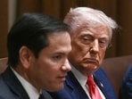 US President Donald Trump and secretary of state Marco Rubio during a cabinet meeting in Washington, DC. US President Donald Trump and secretary of state Marco Rubio during a cabinet meeting in Washington, DC.