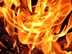 A car caught fire on the eastbound Bay Bridge near San Francisco. A car caught fire on the eastbound Bay Bridge near San Francisco.