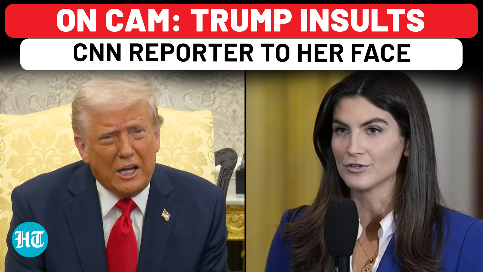 On cam: Trump insults CNN reporter to her face-'this low rated anchor ...