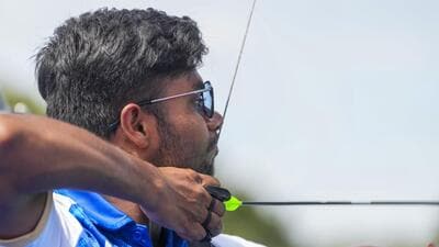 Dhiraj Bommadevara competes at the 2024 Paris Olympics. (PTI) Dhiraj Bommadevara competes at the 2024 Paris Olympics. (PTI)