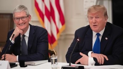 Know how new Trump reveals the conversion with Tim Cook regarding new US tariff rules. (AFP)