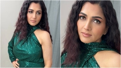 Khushbu Sundar posted pictures in a green sequinned dress on social media, only to receive criticism from a troll. Khushbu Sundar posted pictures in a green sequinned dress on social media, only to receive criticism from a troll.
