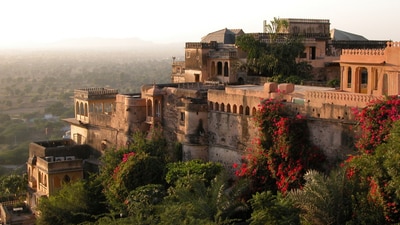 5. Neemrana, Rajasthan: Just two hours away, this 15th-century fort-turned-hotel is perfect for a luxurious heritage stay. Ideal for couples or families seeking a royal weekend. Neemrana, located 116 km away from Jaipur, is renowned for its Neemrana Fort Palace, a heritage hotel. (File Photo) 5. Neemrana, Rajasthan: Just two hours away, this 15th-century fort-turned-hotel is perfect for a luxurious heritage stay. Ideal for couples or families seeking a royal weekend. Neemrana, located 116 km away from Jaipur, is renowned for its Neemrana Fort Palace, a heritage hotel. (File Photo)