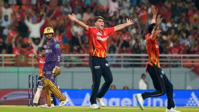 Punjab made a good start with Narine falling to Jansen in the first over and Quinton de Kock to Xavier Bartlett in the next. (PTI) Punjab made a good start with Narine falling to Jansen in the first over and Quinton de Kock to Xavier Bartlett in the next. (PTI)