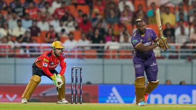 Marco Jansen then dismissed Rana in the next over and all of a sudden, KKR were down to their last two wickets. Chahal returned after that to bowl out in the 14th over and Andre Russell, who has hardly scored any runs all year long, tonked him for two sixes and a four, thus bring KKR's requirement down to 17 needed from 36 balls. (PTI) Marco Jansen then dismissed Rana in the next over and all of a sudden, KKR were down to their last two wickets. Chahal returned after that to bowl out in the 14th over and Andre Russell, who has hardly scored any runs all year long, tonked him for two sixes and a four, thus bring KKR's requirement down to 17 needed from 36 balls. (PTI)