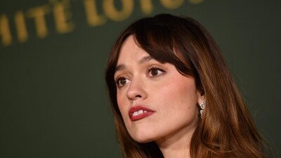 English actress Aimee Lou Wood attends the season three premiere of HBO's The White Lotus at Paramount Studios in Los Angeles on February 10, 2025. (Photo by Chris DELMAS / AFP) (AFP) English actress Aimee Lou Wood attends the season three premiere of HBO's The White Lotus at Paramount Studios in Los Angeles on February 10, 2025. (Photo by Chris DELMAS / AFP) (AFP)