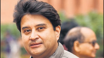 Union minister Jyotiraditya Scindia. (PTI) Union minister Jyotiraditya Scindia. (PTI)