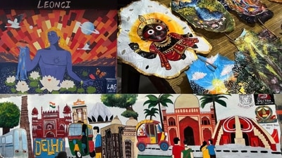 Students of fine arts societies from across Delhi University have created vibrant works to mark World Art Day.