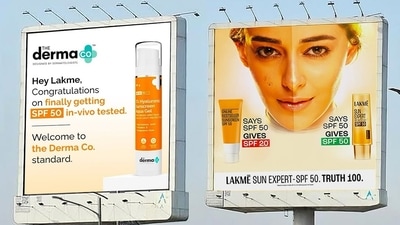 Lakmé vs The Derma Co: The two brands are fighting over their SPF 50 sunscreens. Lakmé vs The Derma Co: The two brands are fighting over their SPF 50 sunscreens.