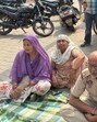 ASI Rakesh Kumar and his relatives during a protest outside the division number 2 police station in Patiala on Tuesday. (HT photo) ASI Rakesh Kumar and his relatives during a protest outside the division number 2 police station in Patiala on Tuesday. (HT photo)