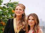 Blake Lively, left, and Anna Kendrick pose together, There were earlier reports of a tiff between the two but seems like all is well now.