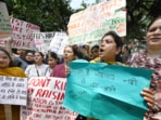 Several parents of students studying in private schools in the Delhi area staged a protest against an alleged fee hike in front of the Directorate of Education office at Delhi Vidhan Sabha in New Delhi, India, on Wednesday, April 16, 2025. Several parents of students studying in private schools in the Delhi area staged a protest against an alleged fee hike in front of the Directorate of Education office at Delhi Vidhan Sabha in New Delhi, India, on Wednesday, April 16, 2025.