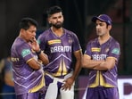 File photo of Shreyas Iyer, KKR head coach Chandrakant Pandit and former mentor Gautam Gambhir File photo of Shreyas Iyer, KKR head coach Chandrakant Pandit and former mentor Gautam Gambhir