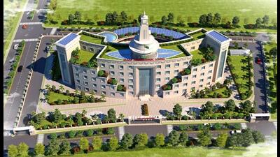 A model of the school coming up in Lucknow. (HT photo) A model of the school coming up in Lucknow. (HT photo)