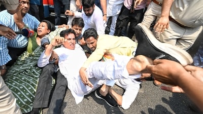 The BJP on Wednesday dismissed the Congress' charge of vendetta after the Enforcement Directorate (ED) chargesheeted Sonia Gandhi and Rahul Gandhi in the National Herald case. (Hindustan Times) The BJP on Wednesday dismissed the Congress' charge of vendetta after the Enforcement Directorate (ED) chargesheeted Sonia Gandhi and Rahul Gandhi in the National Herald case. (Hindustan Times)