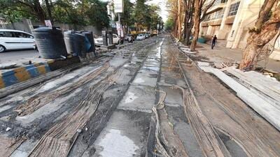 Road concretisation work in Mumbai (HT PHOTO) Road concretisation work in Mumbai (HT PHOTO)