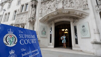 The entrance of the Supreme Court in London. (AP File)