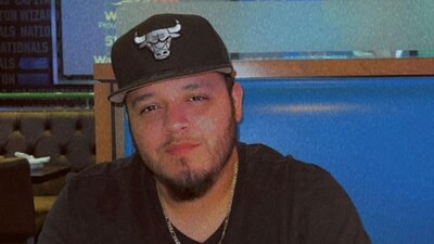 Kilmar Abrego Garcia, a Salvadoran migrant who lived in the U.S. legally with a work permit and was erroneously deported to El Salvador, is seen wearing a Chicago Bulls hat, in this handout image obtained by Reuters on April 9, 2025. (via REUTERS)